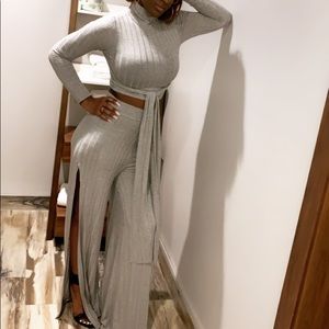 Gray 2 piece outfit